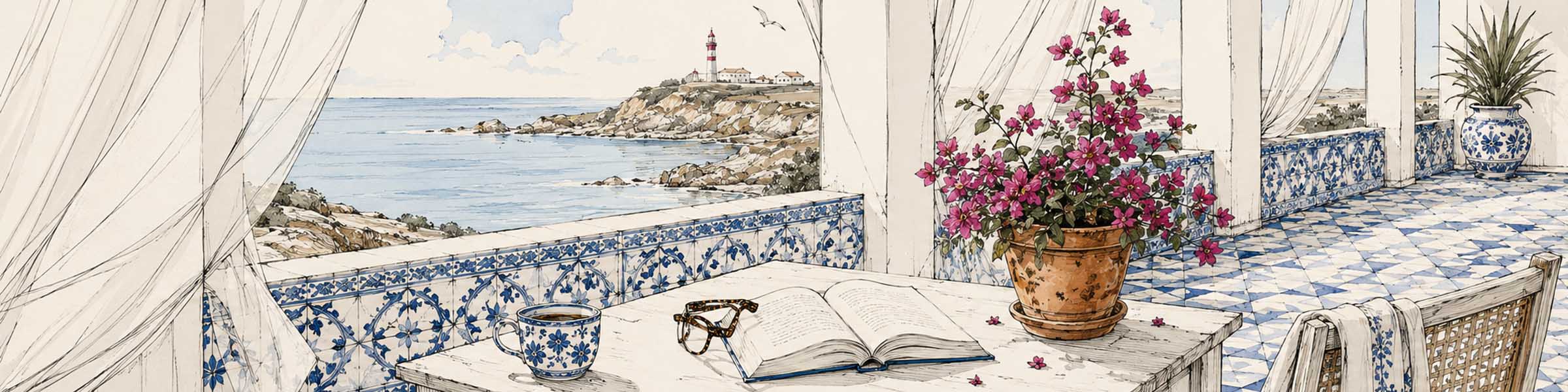 Paisaje de la costa atlántica portuguesa