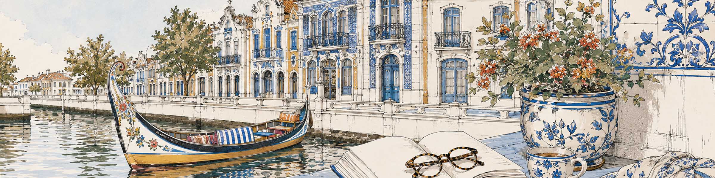Canal de Aveiro rodeado de arquitectura portuguesa